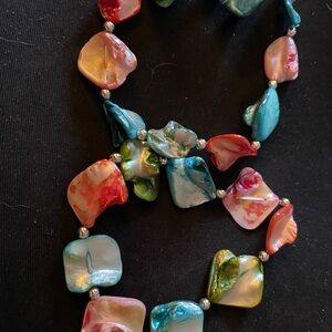 Pair of handcrafted Colorful Shell Bead bracelets